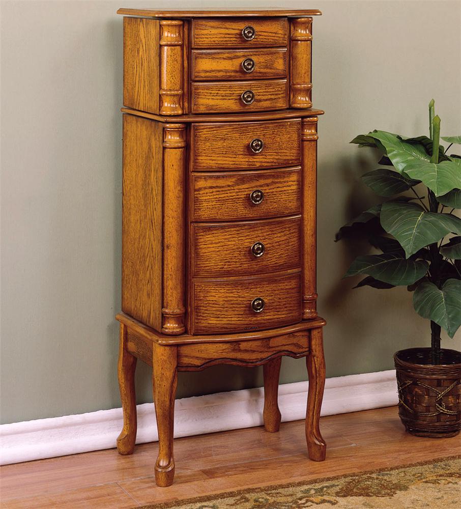 Powell Woodland Oak Jewelry Armoire Wayside Furniture Jewelry Armoires